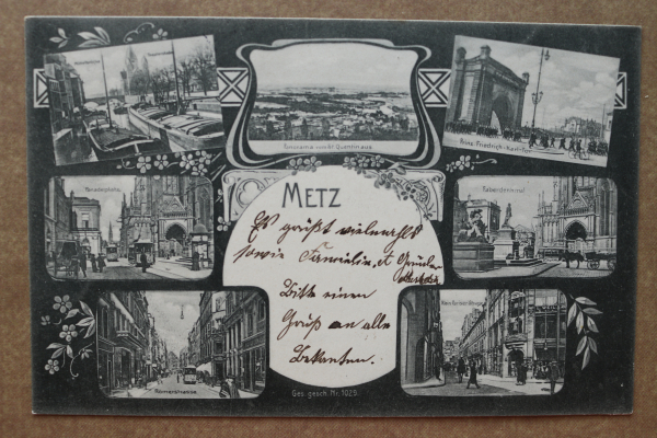 Postcard PC Metz 1907 city views France 57 Moselle
